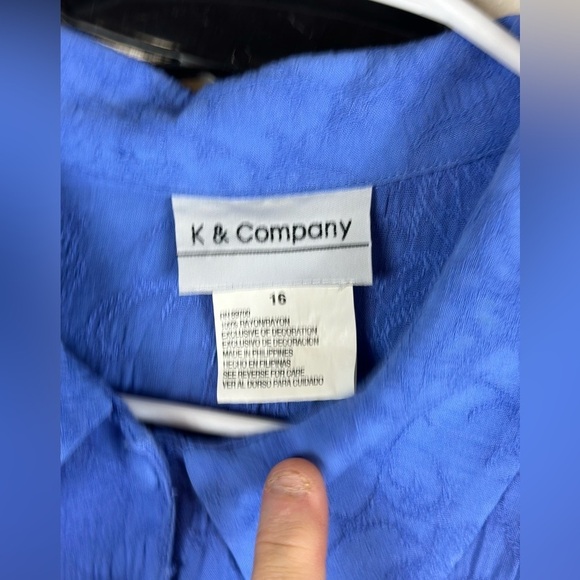 K & company size 16 dress set blazer 22-1/2 p2p 22length dress maxi preowned - Picture 10 of 15